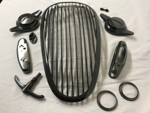 Black chrome plating on motorcycle parts